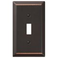 Amertac Wallplate, 41516 in L, 278 in W, 1 Gang, Steel, Aged Bronze 163TDB